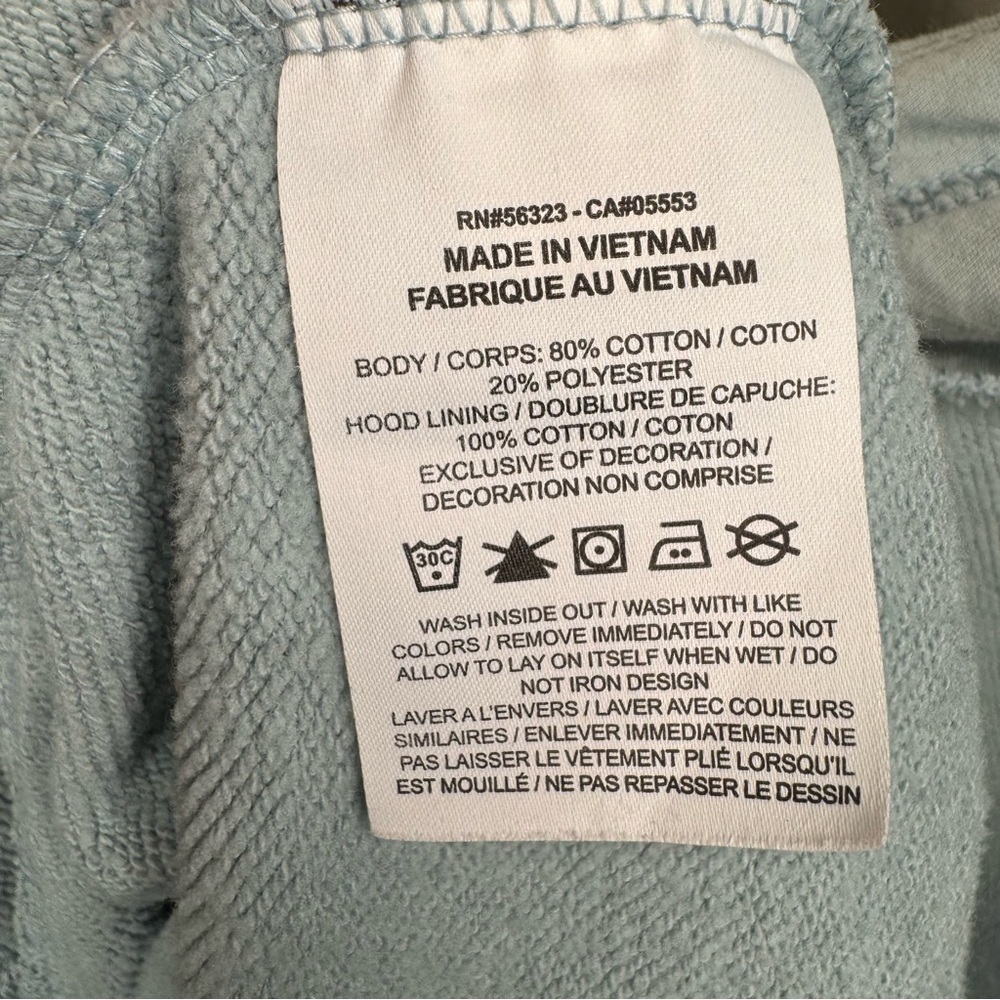 NIKE Essential Cropped Hoodie Ocean Blue Cotton Women’s XL - Picture 14 of 16